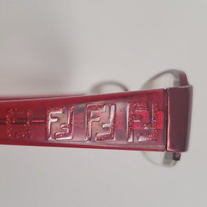 FENDI Logo Women's Eyeglasses Eyewear Slim Rectangular Lens Designer Fashion